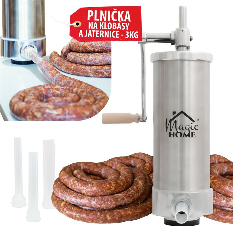 Plnička MagicHome SM206, na klobásy a jaternice, vertikálna, 3 kg, ručná 2