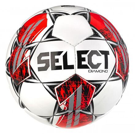 SELECT FB Diamond futbalová lopta biela-červená veľ.4