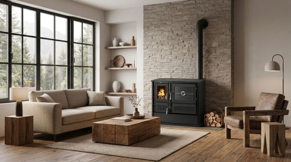 Sporák BELLA, 9,0KW, pravý, čierny, 870x510x810mm 1