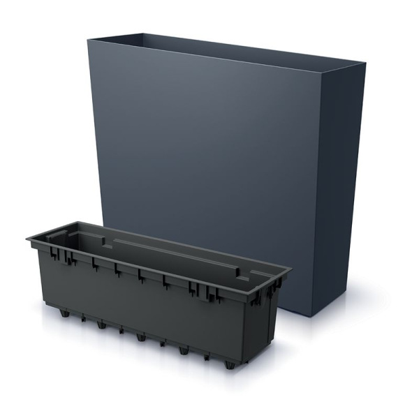 Kvetináč URBI Case 580x180x498 mm, sivý, vložka 2