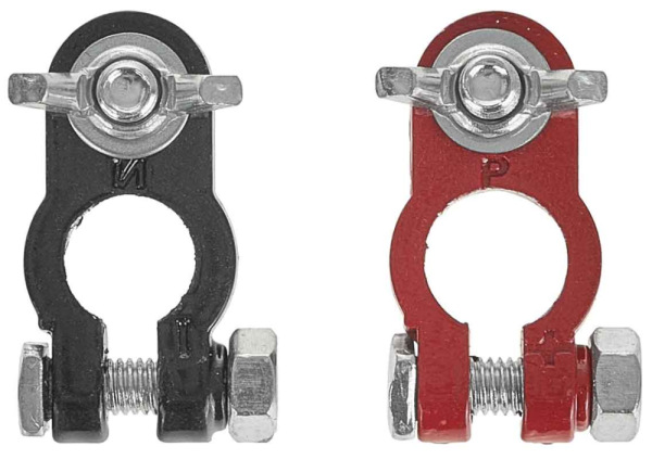 Sada hliníkových svoriek na auto batériu, 2 kusy, GEKO 3