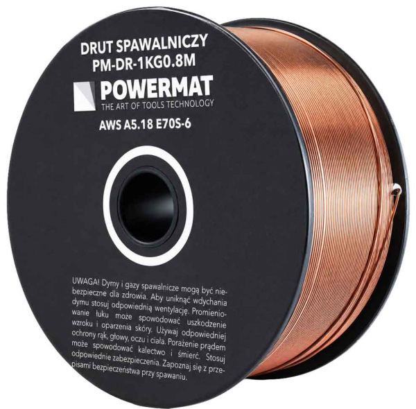 Drôt zvárací SG2 s medeným povlakom 0,8 mm, cievka 1kg, POWERMAT