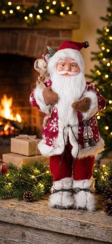 Dekorácia MagicHome Vianoce, Santa stojaci, červený, 46 cm 1