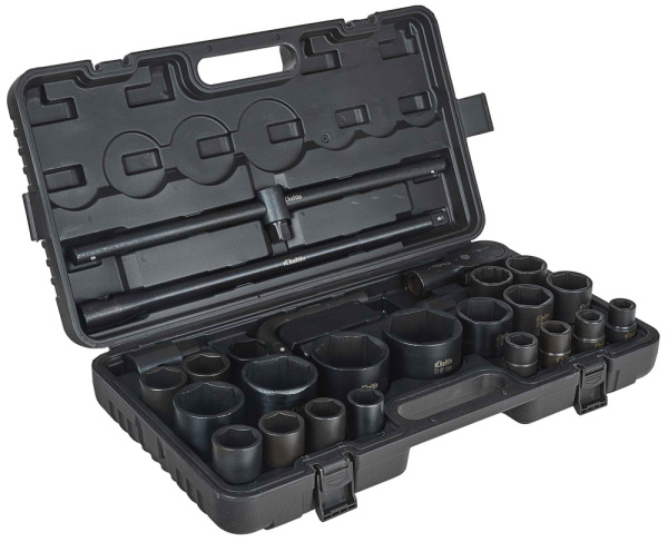 Gola sada s úderovými hlavicami 3/4" a 1", 26-dielna, 17-65 mm, 6-HRAN, kufor, KELTIN 2