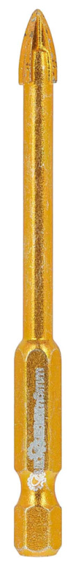 Vrták do skla a keramiky 6 mm, 4-britý, stopka 1/4", GEKO 1