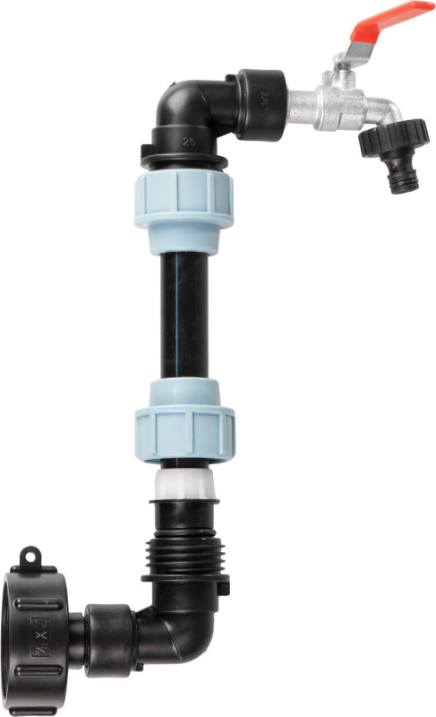 Sada Strend Pro Garden, ventil 3/4" + plastová redukcia 59 mm + výpust 3/4", na IBC nádrž 3