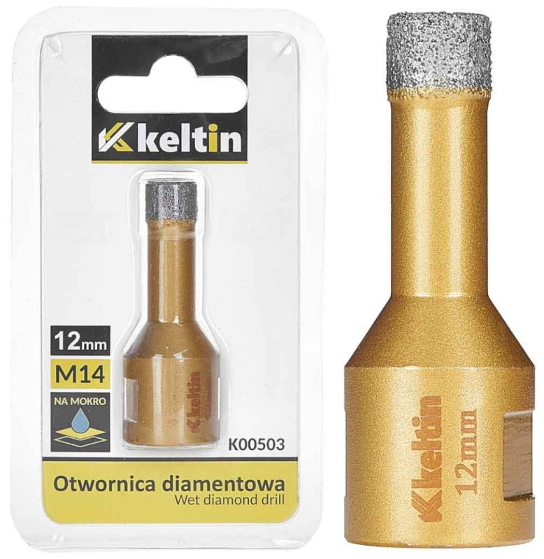Vrták diamantový korunkový, závit M14 do uhlovej brúsky priemer 12 mm, GEKO 1