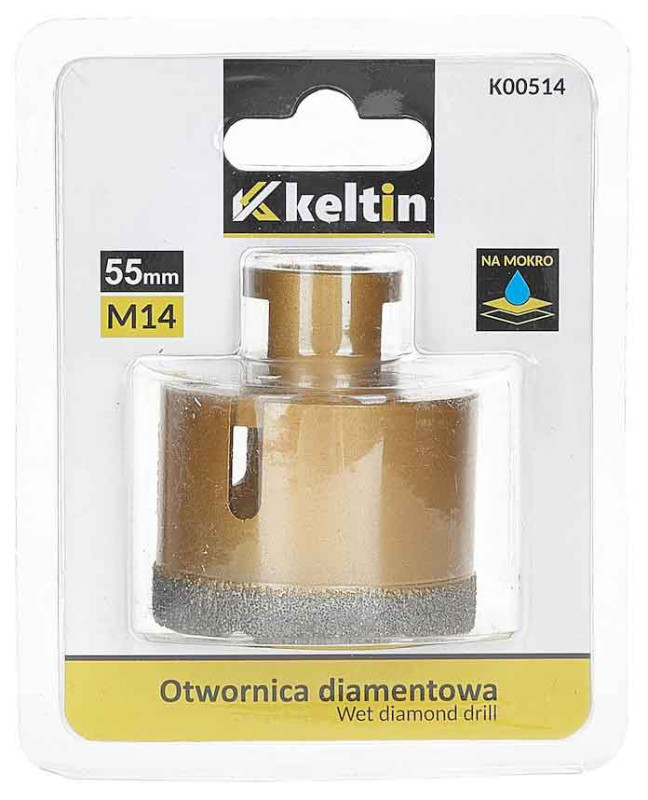 Vrták diamantový korunkový, závit M14 do uhlovej brúsky priemer 55 mm, GEKO 2