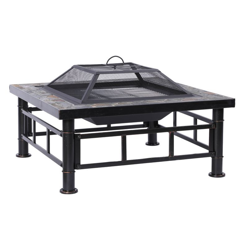 Ohnisko Strend Pro Grill, kovové, štvorcové, 81x81x50 cm 3