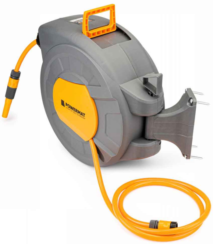 Navíjací bubon s držiakom na stenu so záhradnou hadicou 35 m, PM-ABNW-35M 13