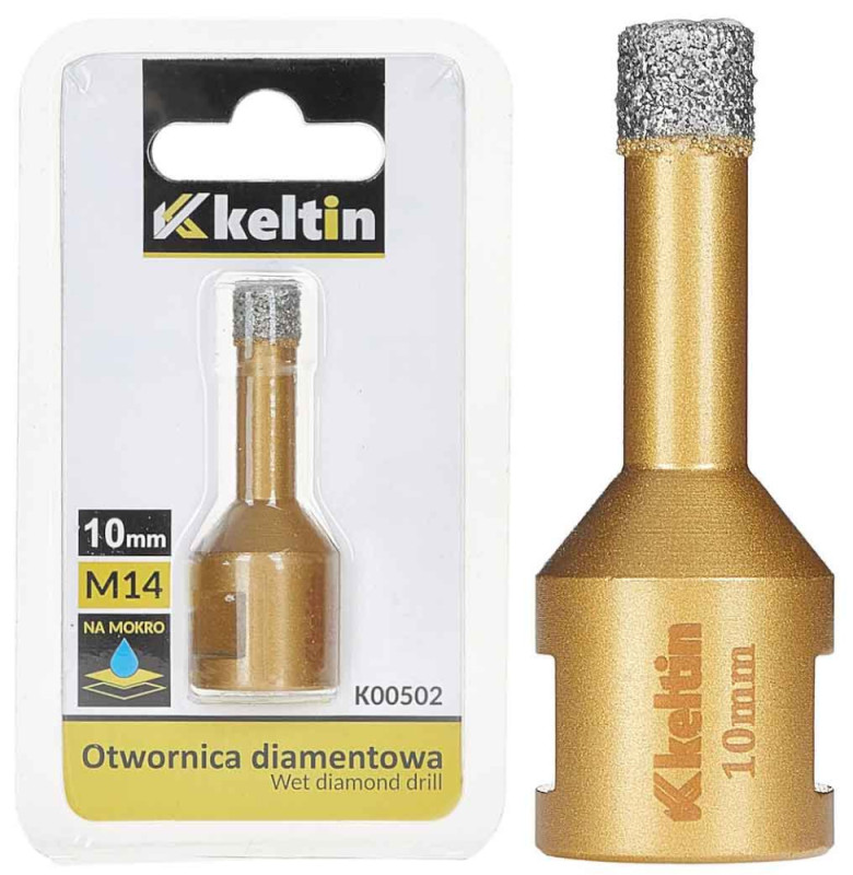 Vrták diamantový korunkový, závit M14 do uhlovej brúsky priemer 10 mm, GEKO 1