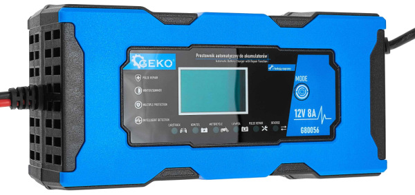 Nabíjačka autobatérii s funkiou opravy, 230 V, 12V, intenzita prúdu 8A, AGM/GEL, GEKO 1
