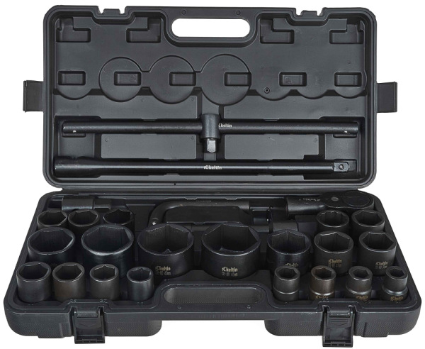 Gola sada s úderovými hlavicami 3/4" a 1", 26-dielna, 17-65 mm, 6-HRAN, kufor, KELTIN 1