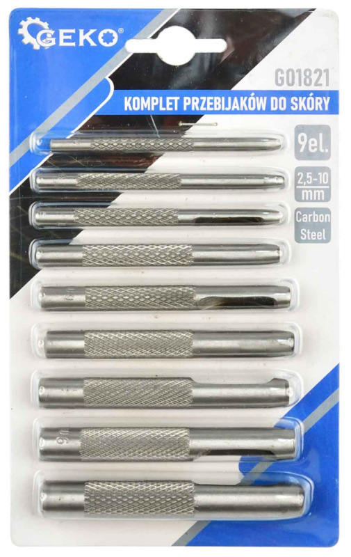 Sada výsečníkov, 9-dielna, 2,5 - 10 mm, GEKO 1