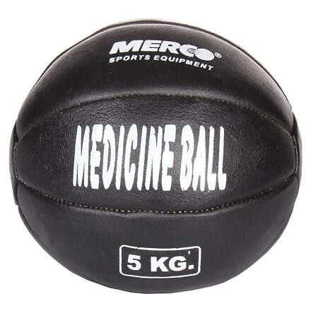 Merco Black Leather kožená medicinbalová lopta 5 kg