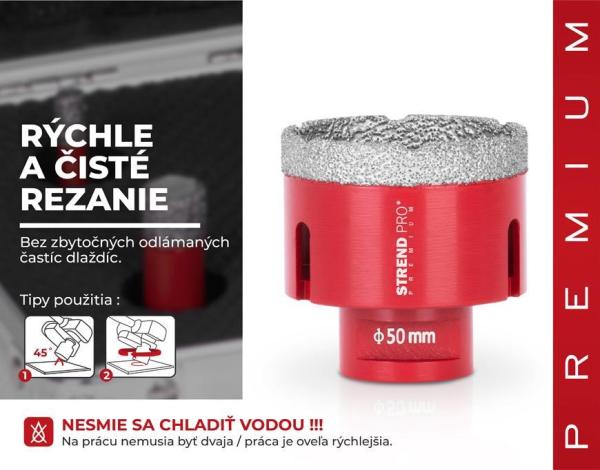 Vyrezávač Strend Pro Premium DCB11, 50 mm, M14, korunka, diamant, professional 4