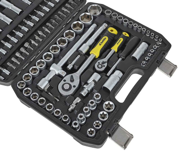 Gola sada 1/4" a 1/2", 108-dielna v plastovom kufri, KELTIN 9