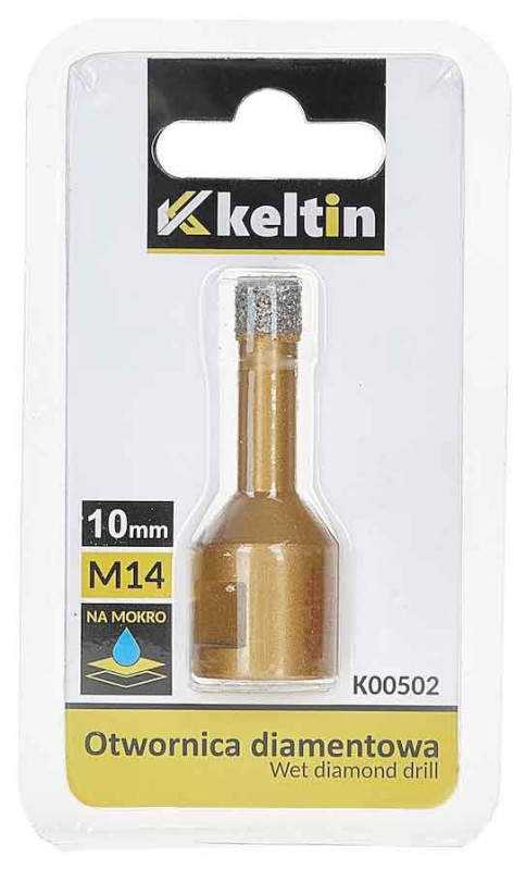 Vrták diamantový korunkový, závit M14 do uhlovej brúsky priemer 10 mm, GEKO 2