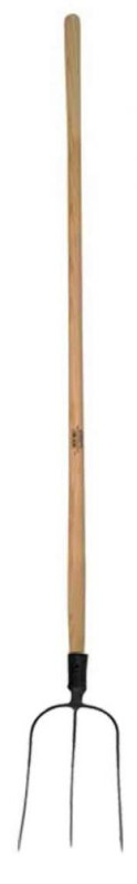 Vidly s 3 hrotmi, čierny lak, buková násada 160 cm