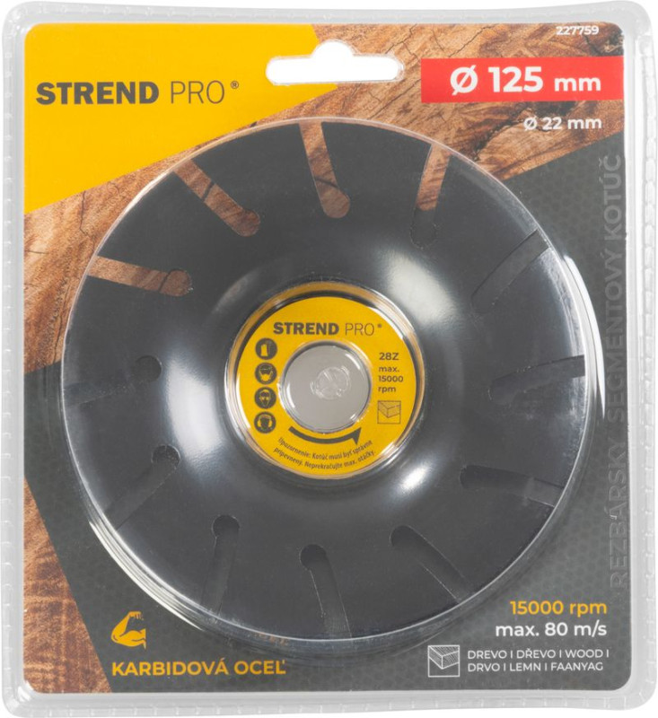 Kotúč Strend Pro, rašpľový, 125 mm, na drevo, do uhlovej brúsky 2