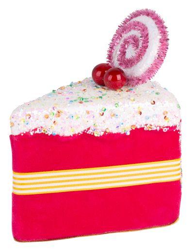 Dekorácia MagicHome Vianoce Candy Line, koláčik, ružový, závesný, 13x9x15 cm