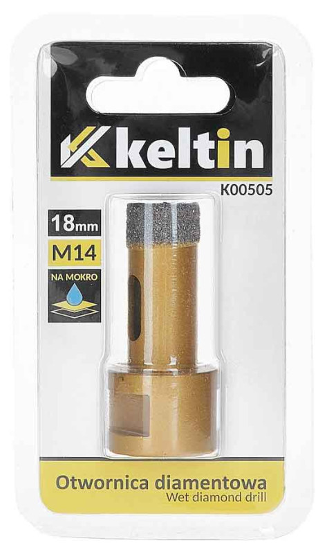 Vrták diamantový korunkový, závit M14 do uhlovej brúsky priemer 18 mm, GEKO 2