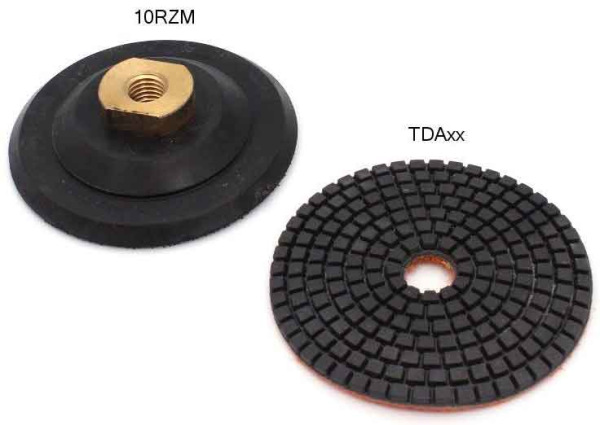 Kotúč unášací pre brúsne diamantové kotúče, suchý zips 100 mm, závit M14, XL-TOOLS 1