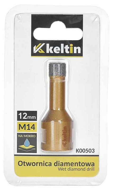 Vrták diamantový korunkový, závit M14 do uhlovej brúsky priemer 12 mm, GEKO 2