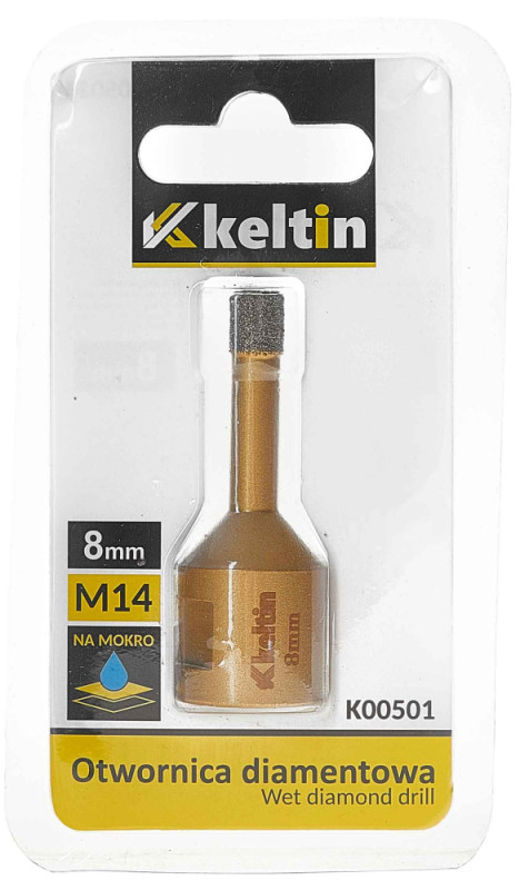Vrták diamantový korunkový, závit M14 do uhlovej brúsky priemer 8 mm, GEKO 2