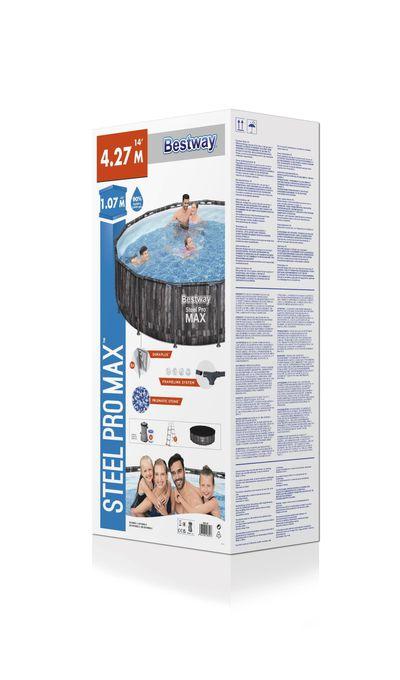 Bazén Bestway® Steel Pro MAX, 5614Z, kartušová filtrácia, rebrík, plachta, 427x107 cm 4