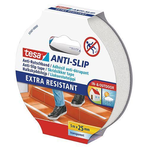 Páska tesa® Anti-slip, protišmyková na schody, transparentná, lepiaca, 25 mm, L-5 m