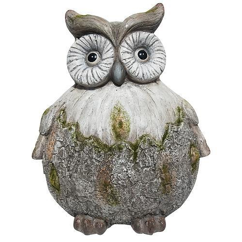 Dekoracia MagicHome Gecco 8110, Sova, magnesia, 33 cm