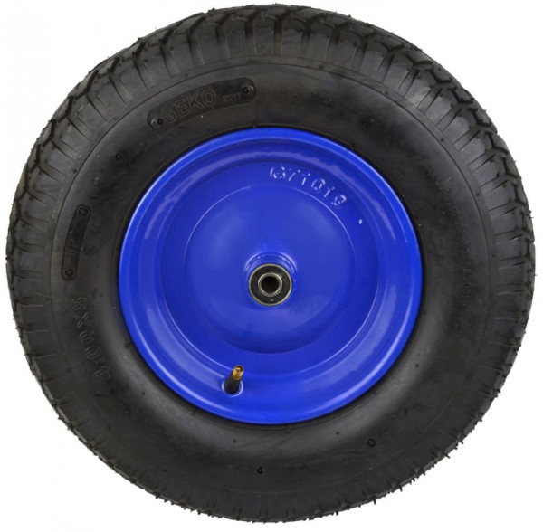 Nafukovacie koleso s ložiskami, otvor 12 mm, priemer 39 cm, šírka 8,5 cm, modré, s oskou 2