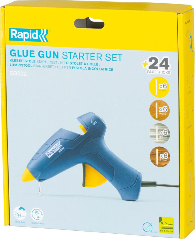 Tavná pištoľ RAPID EG212, Promotion Kit box 6