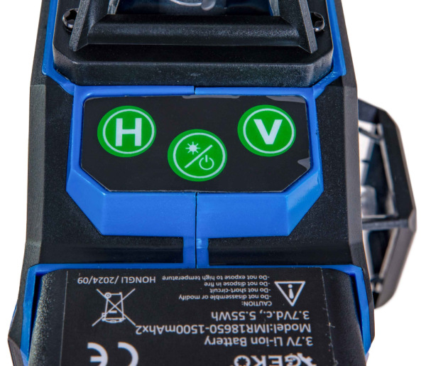 Krížový laser 360° 4D + 2xAKU + puzdro + príslušenstvo, GEKO 17