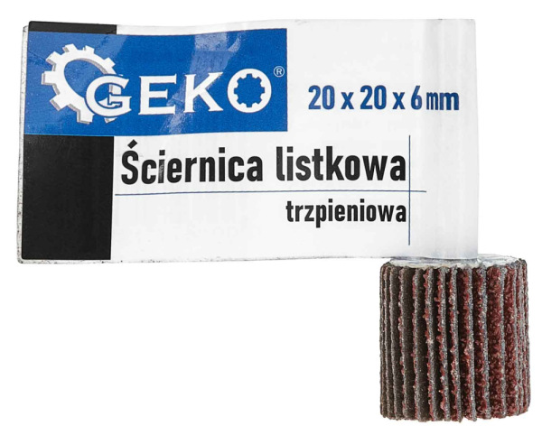 Brúsny listový kotúč 20 x 20 x 6 mm, zrno 80, GEKO 2