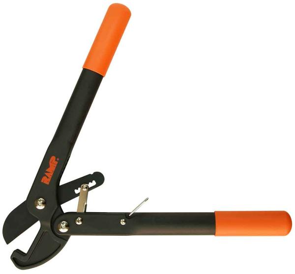 Obojručné kovadlinové pákové nožnice 42 cm s prevodom, RAMP