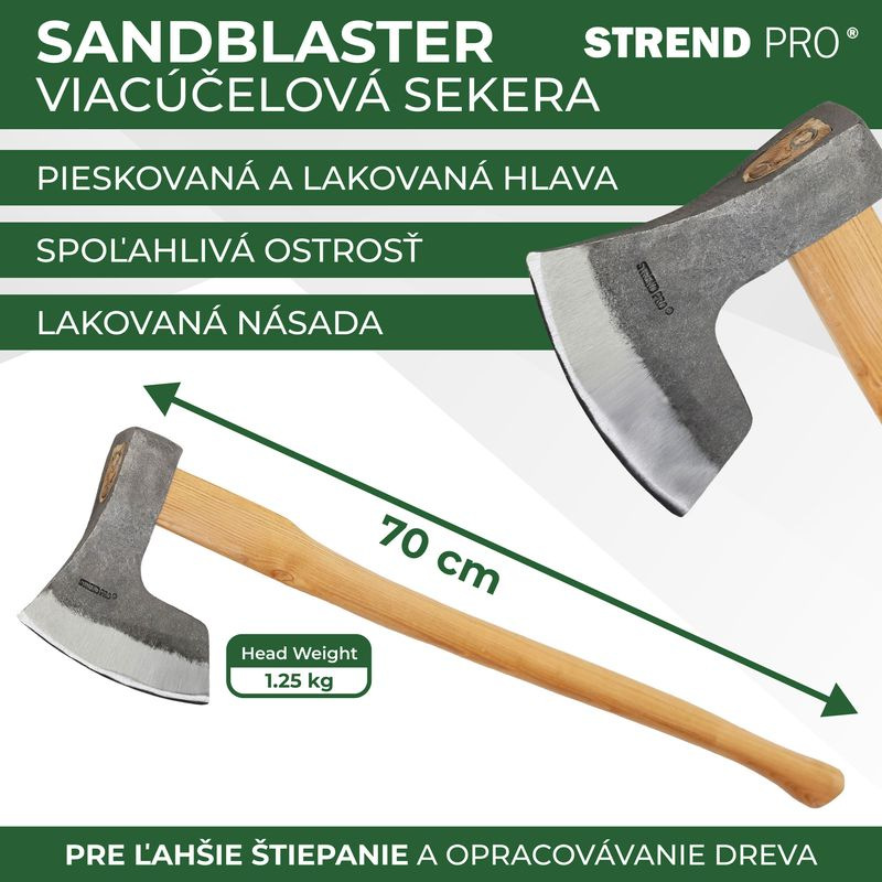 Sekera Strend Pro A633 Sandblaster 1250 g, drevená násada 700 mm 2