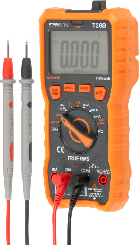 Multimeter Strend Pro Premium, digitálny, 1000A, 20A, 4xAAA