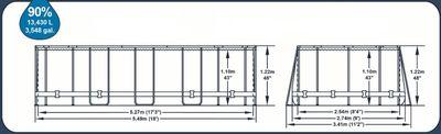 Bazén Bestway® Power Steel™, 56710, kartušová filtrácia, rebrík, dávkovač, plachta, 549x274x122 cm