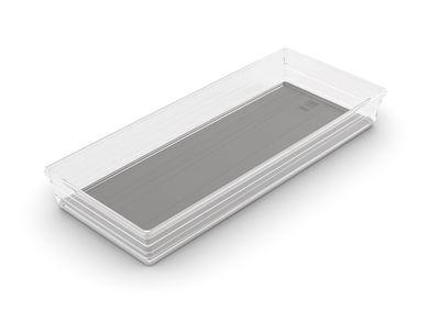 Organizér Curver® SISTEMO 8, priesvitný/sivý, 15x37.5x5 cm, do zásuvky