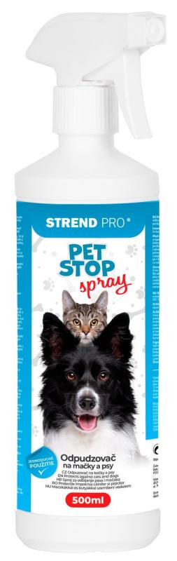 Odpudzovač Strend Pro PET STOP, rozprašovač, 500 ml, prírodný plašič psov, na mačky, na psy, odplašo