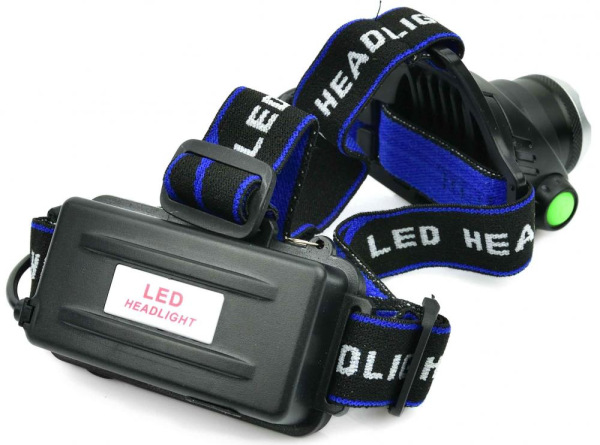 Čelová LED baterka akumulátorová 1000 lm, LED dióda CREE XM-L T6, GEKO 1
