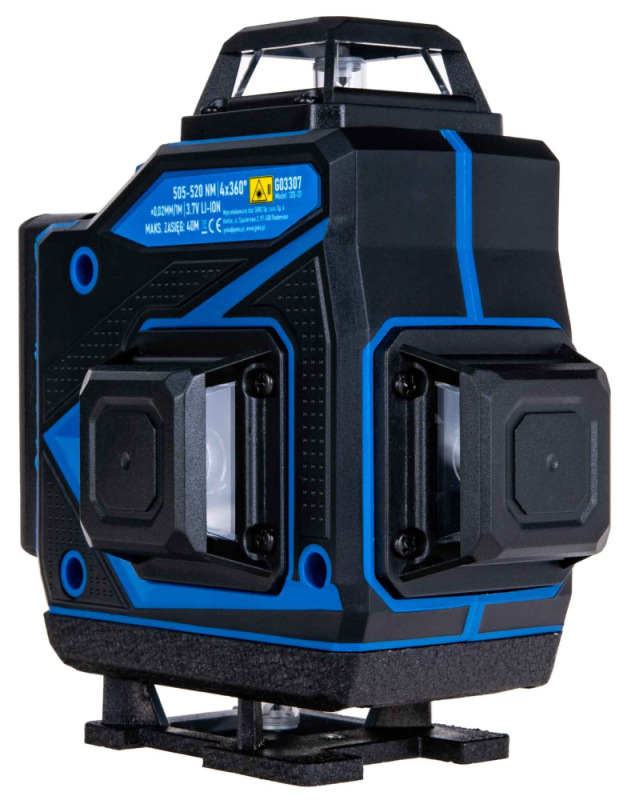Krížový laser 360° 4D + 2xAKU + puzdro + príslušenstvo, GEKO 7