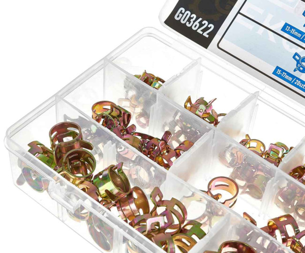 Sada pružných svoriek 8-18 mm, 135-dielna, GEKO 5