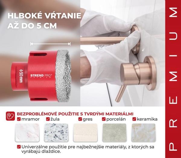 Vyrezávač Strend Pro Premium DCB11, 50 mm, M14, korunka, diamant, professional 3