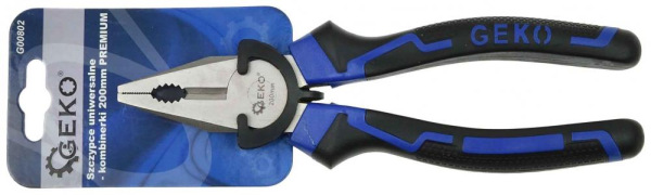 Kliešte kombinované 200 mm, dvojplastová rukoväť, GEKO PREMIUM 3