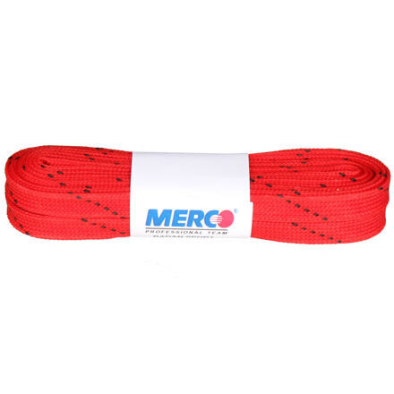 Merco PHW-10 šnúrky do korčúľ, voskované červená, 240cm