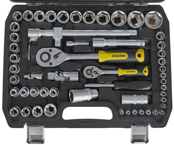 Gola sada 1/4" a 1/2", 108-dielna v plastovom kufri, KELTIN 8