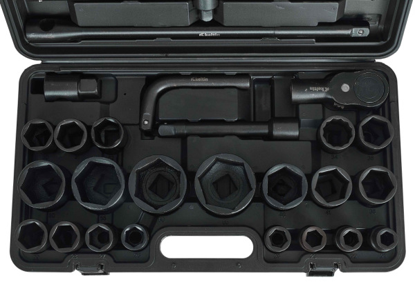 Gola sada s úderovými hlavicami 3/4" a 1", 26-dielna, 17-65 mm, 6-HRAN, kufor, KELTIN 6